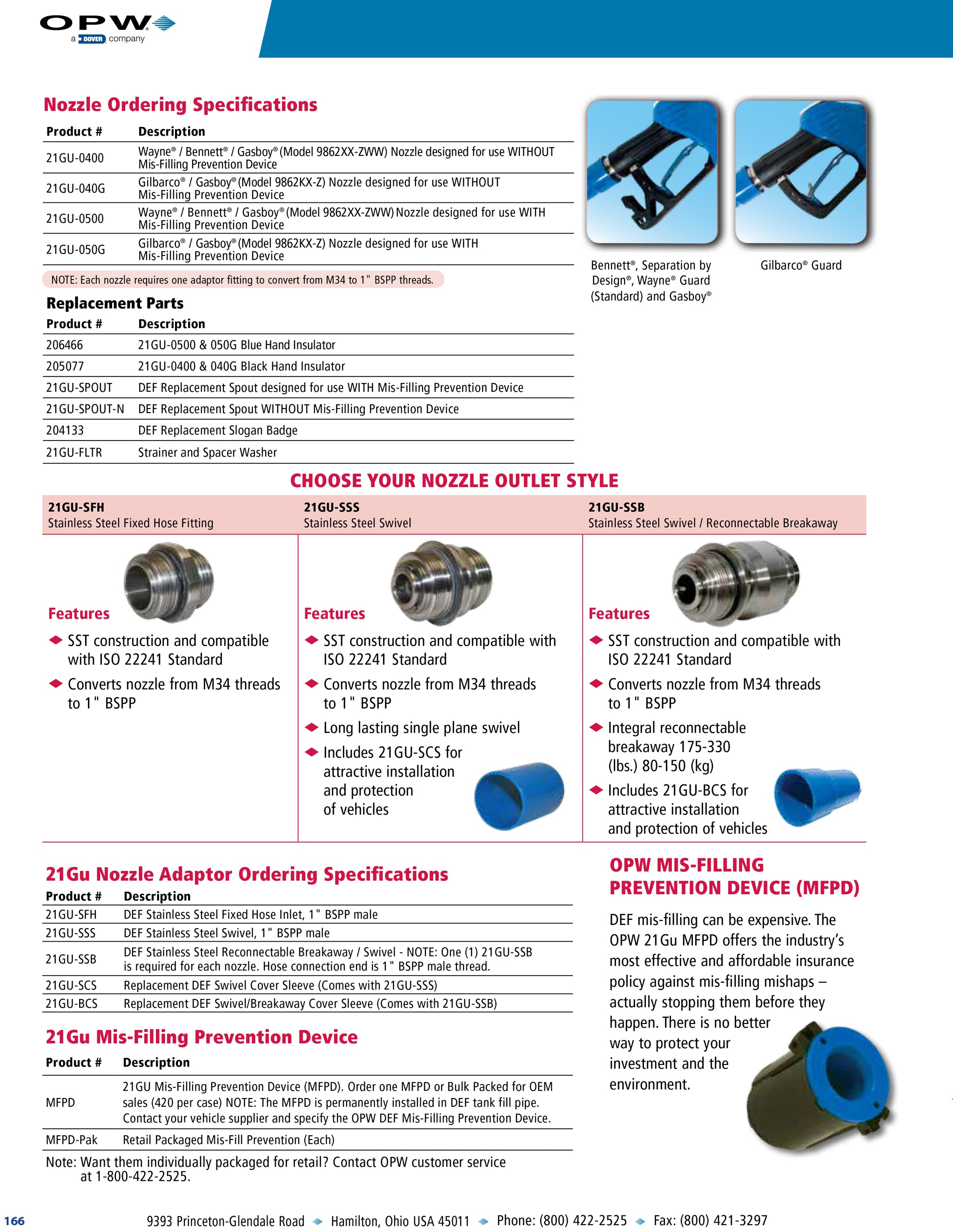 OPW FC 21GU-050G DEF Automatic Nozzle for Gilbarco® / Gasboy OPW FC 21GU-050G DEF Automatic Nozzle for Gilbarco® / Gasboy