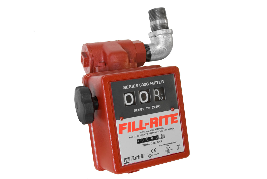 Fill-Rite 806C Gravity-Fed 5-20 GPM 3-Digit Mechanical Fuel Transfer Meter