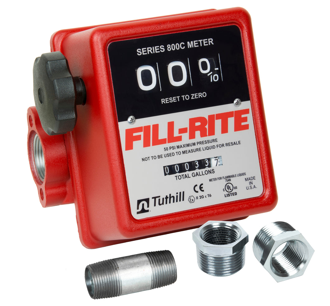 Fill-Rite 807C1 5-20 GPM 3-Digit Mechanical Fuel Transfer Meter