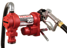 Fill-Rite FR4210H 12V DC 20 GPM Fuel Transfer Pump wo/Meter with 1"x12' Discharge Hose, Manual Nozzle