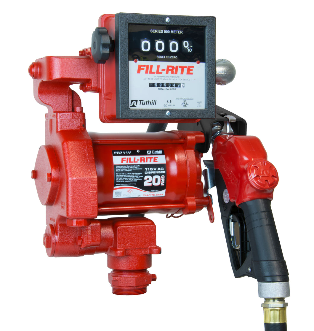 Fill-Rite FR711VA 115V Fuel Transfer Pump w/Meter with 1