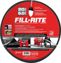 Fill-Rite FRH07520 3/4" x 20' Hose with Static Wire and Internal Spring Guards