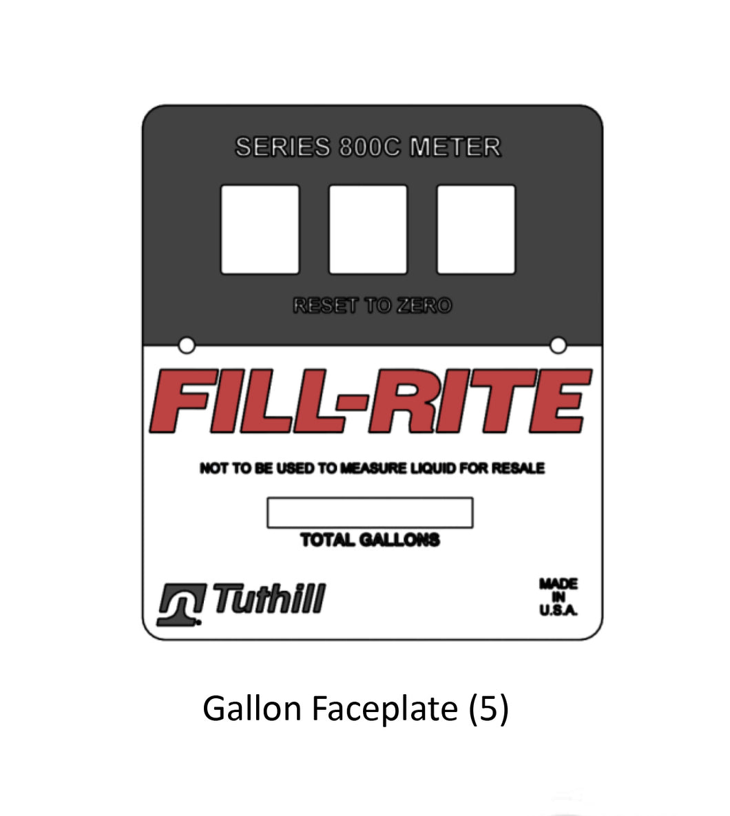 Fill-Rite KIT800FPP Replacement Gallon Faceplate Kit for 800 Series Meters